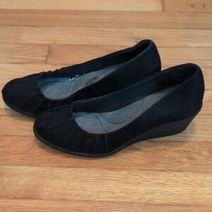 Dexflex Comfort Black Wedge Shoes